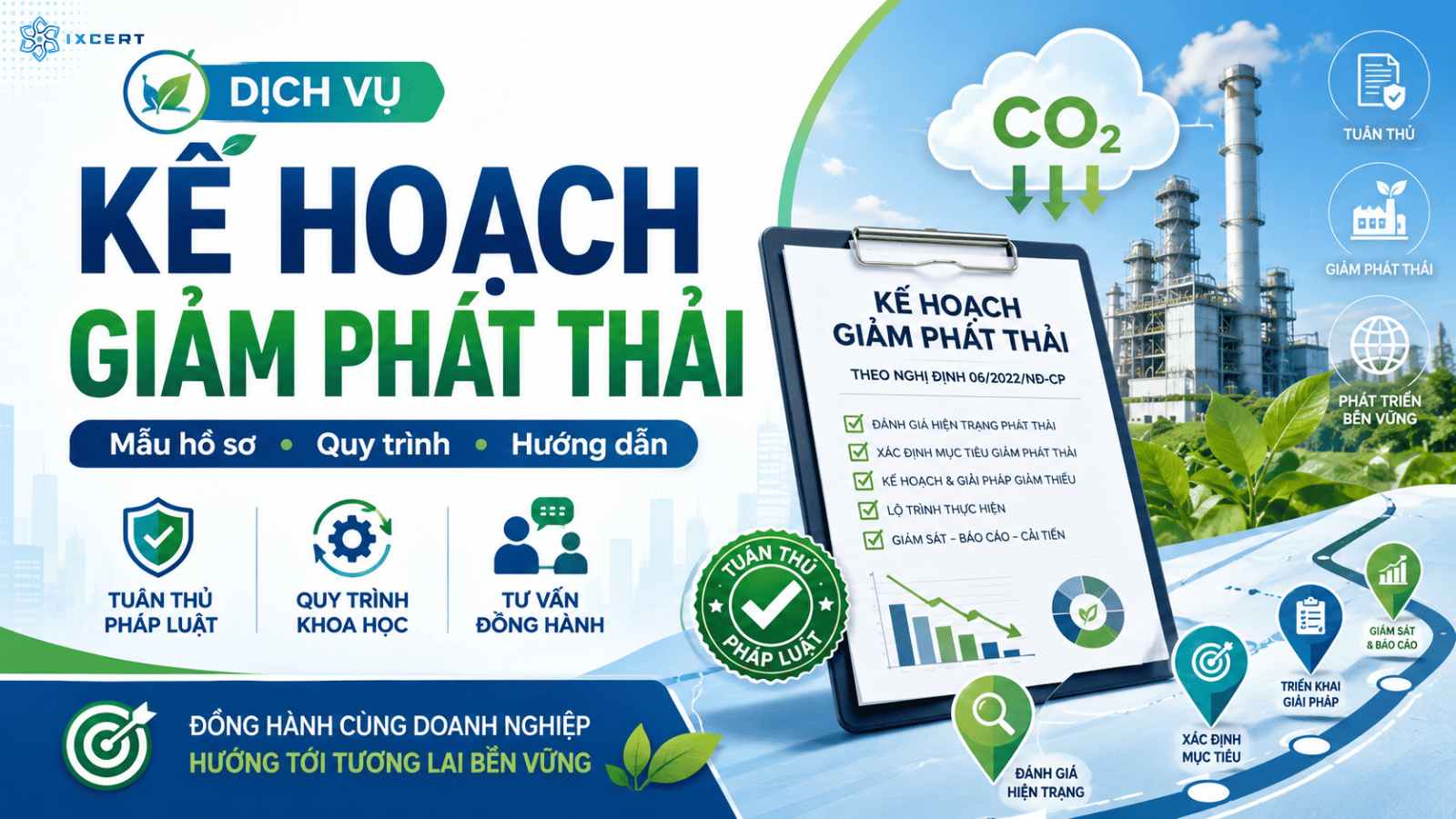 Dịch vụ kế hoạch giảm phát thải: Mẫu hồ sơ, quy trình và hướng dẫn doanh nghiệp thực hiện