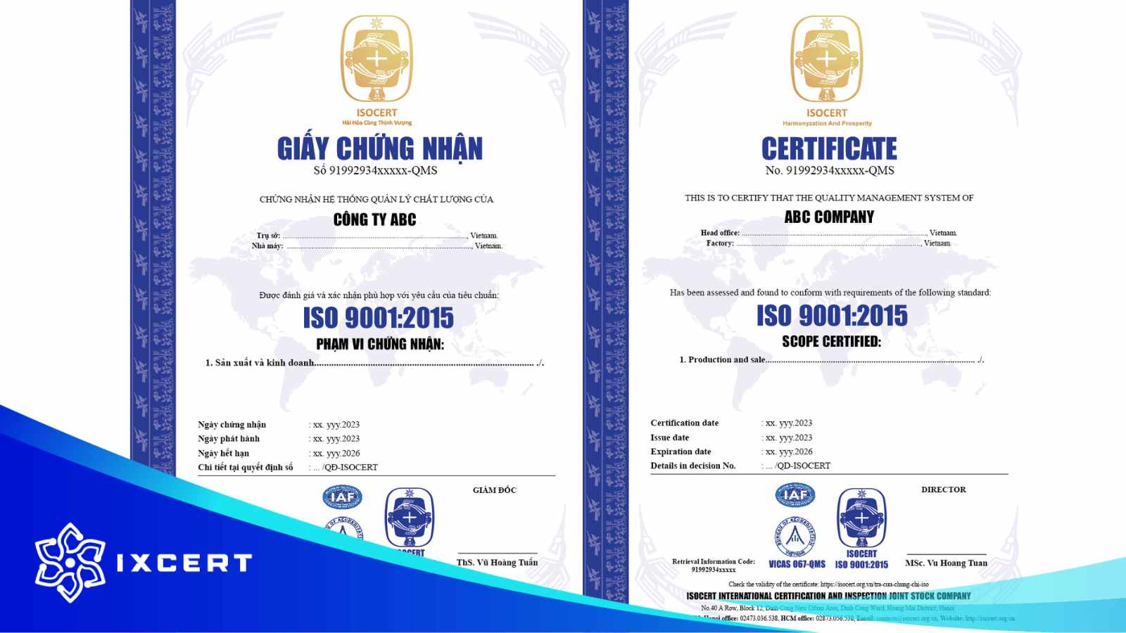 Chứng nhận ISO 9001 - Hệ thống quản lý chất lượng