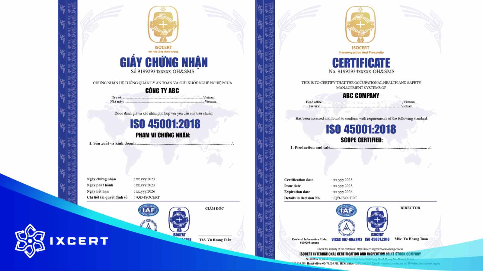 Chứng nhận ISO 45001- Hệ thống quản lý an toàn lao động & SKNN