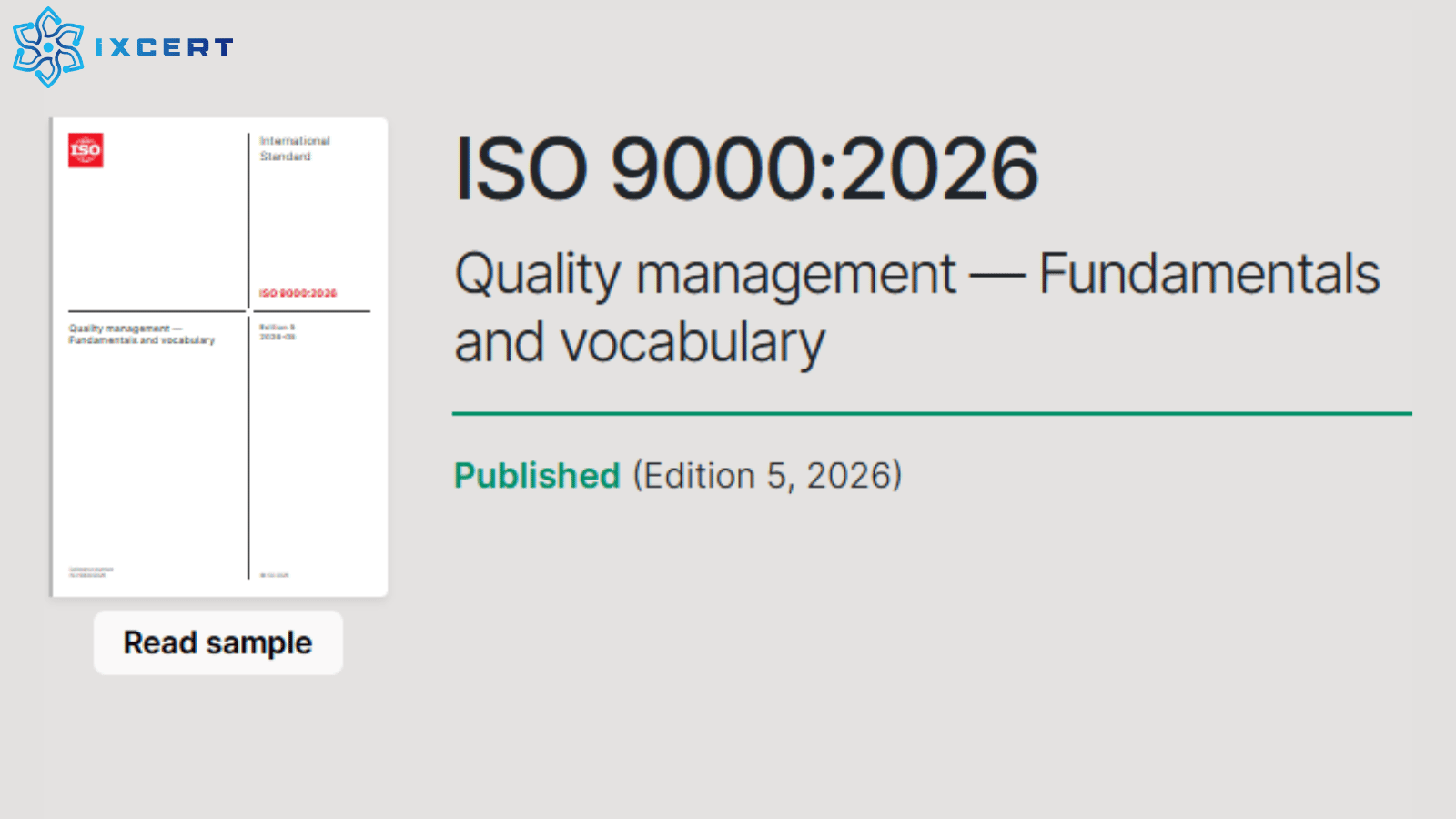 ISO 9000:2026 - Quản lý chất lượng - Nguyên tắc cơ bản và thuật ngữ chính thức ban hành ngày 27/5/2026