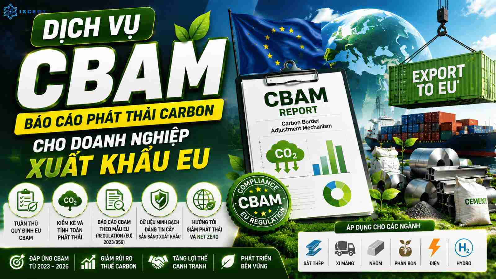 Dịch vụ CBAM: Báo cáo phát thải carbon cho doanh nghiệp xuất khẩu EU