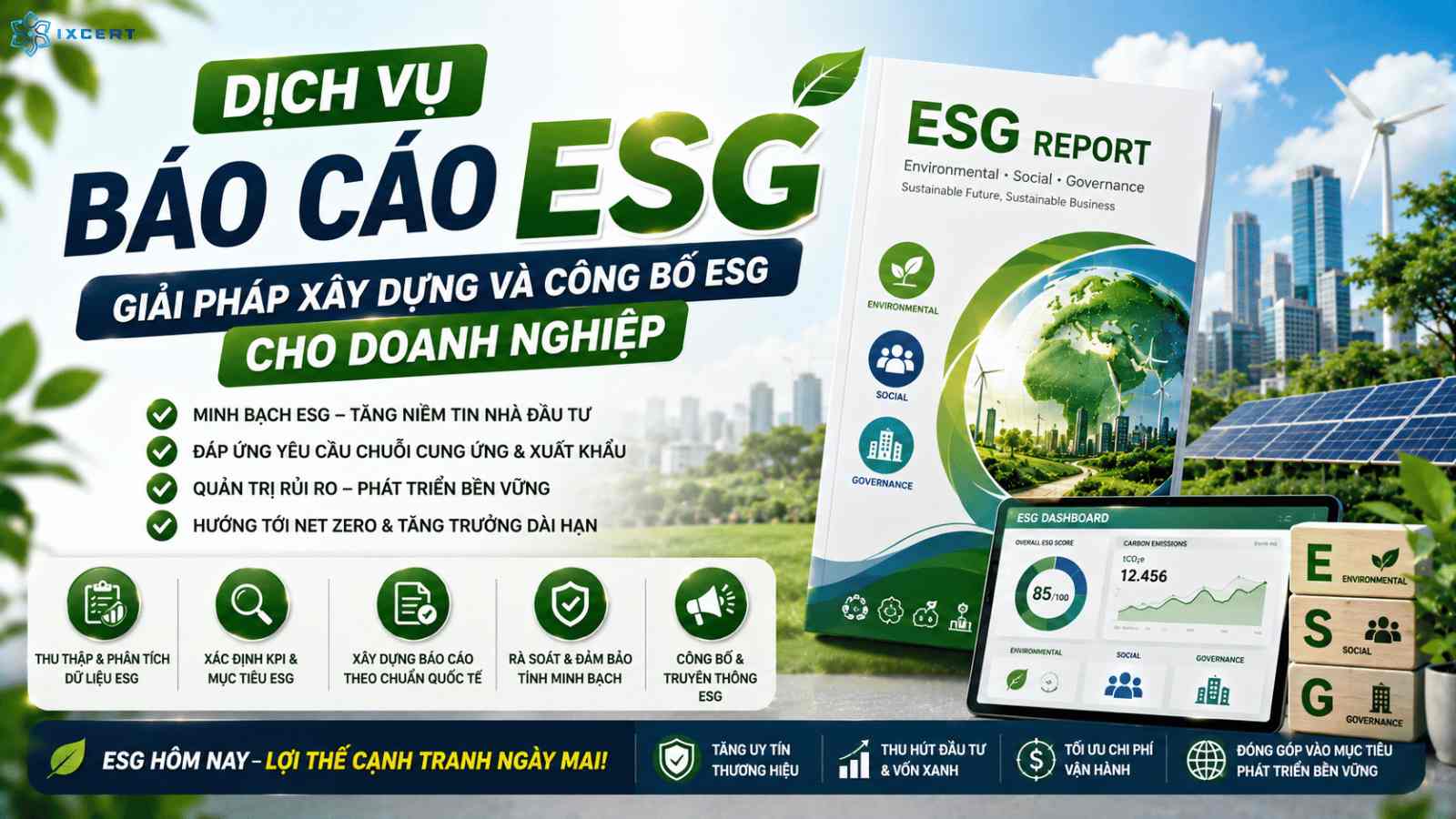 Dịch vụ báo cáo ESG: Xây dựng và công bố ESG cho doanh nghiệp