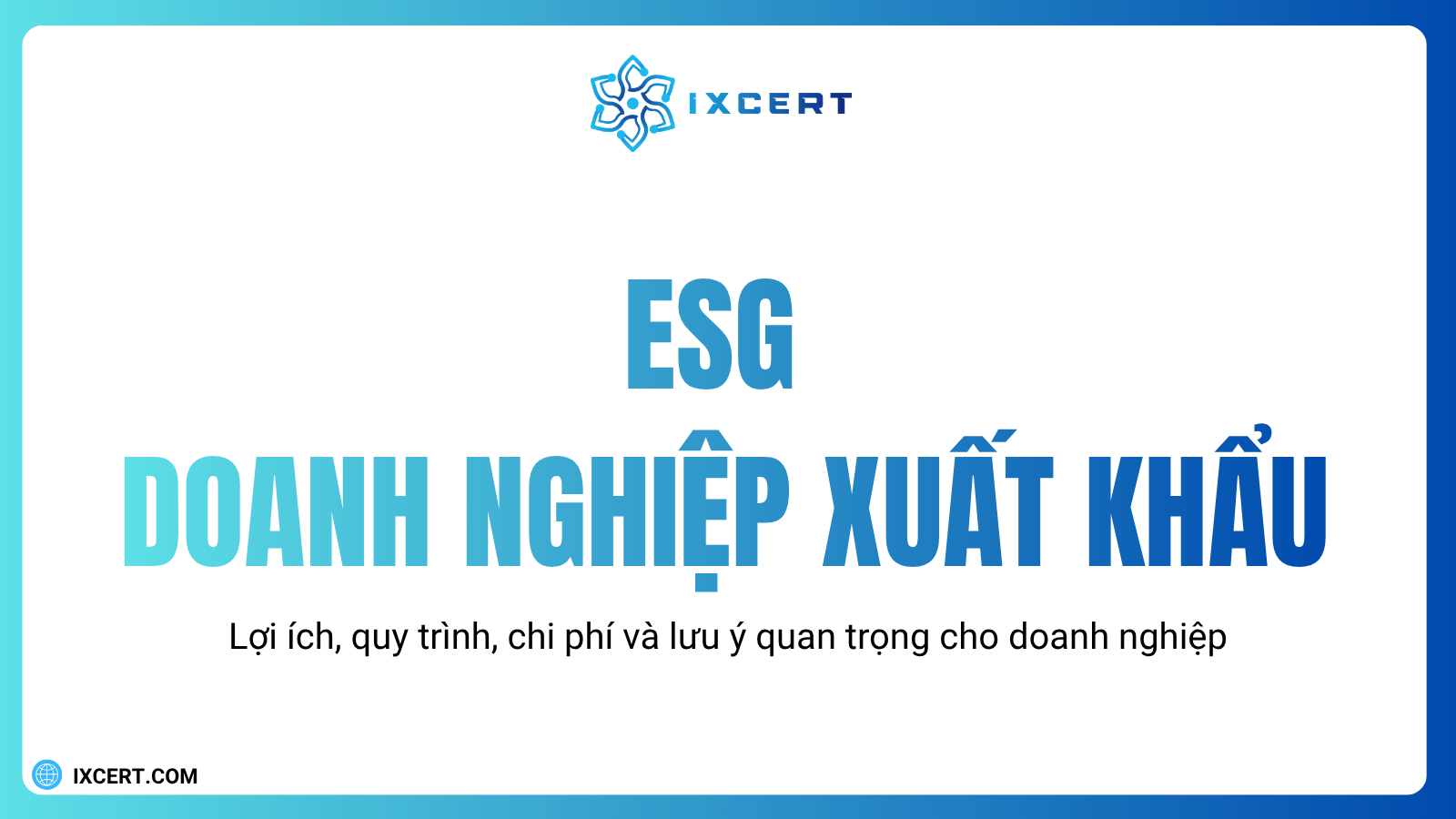ESG cho doanh nghiệp xuất khẩu: Lợi ích, quy trình, chi phí và lưu ý quan trọng cho doanh nghiệp