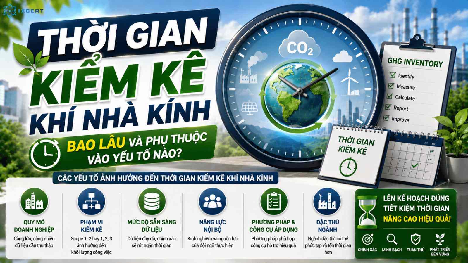 Thời gian kiểm kê khí nhà kính: Bao lâu và phụ thuộc vào yếu tố nào?