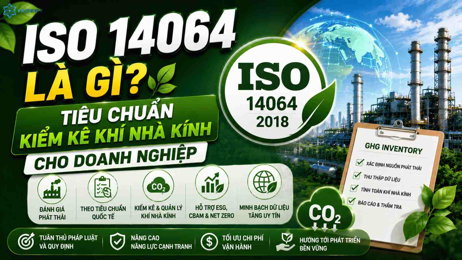 ISO 14064 là gì? Tiêu chuẩn kiểm kê khí nhà kính cho doanh nghiệp