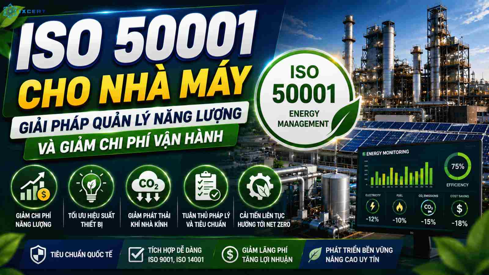 ISO 50001 cho nhà máy: Giải pháp quản lý năng lượng và giảm chi phí
