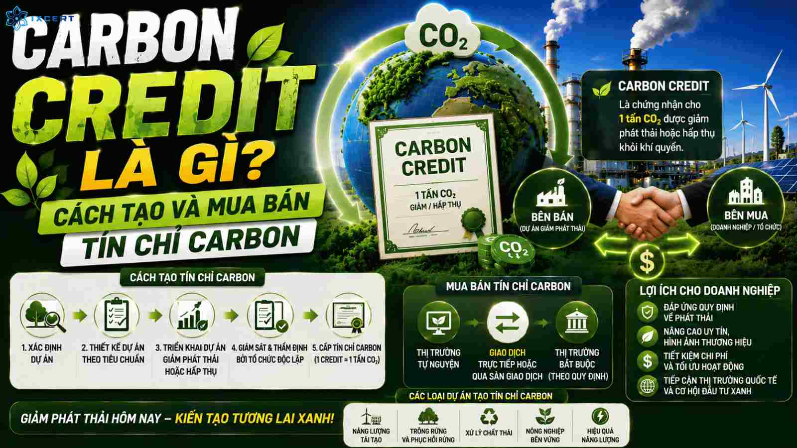 Carbon credit là gì? Cách tạo và mua bán tín chỉ carbon