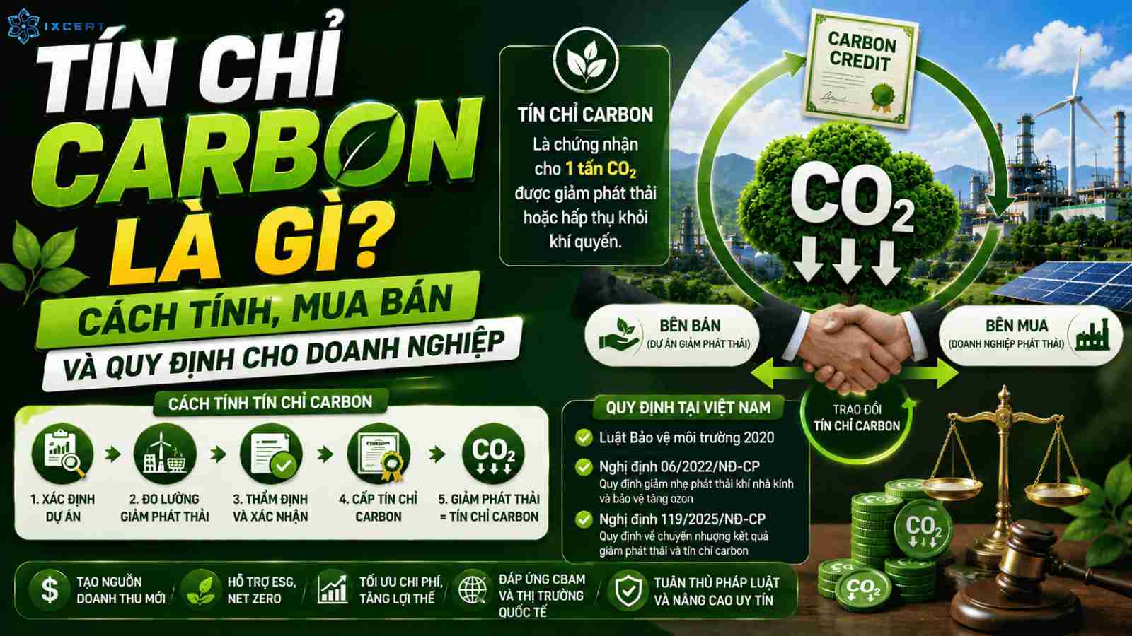 Tín chỉ carbon là gì? Cách tính, mua bán và quy định cho doanh nghiệp